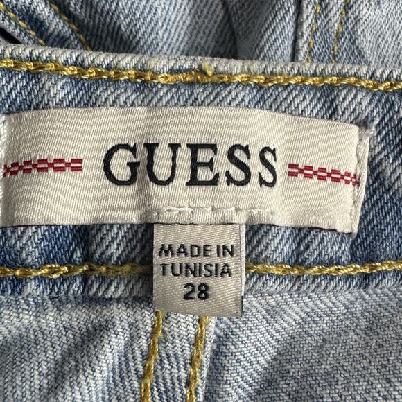 Guess Jeans Womens 28 Blue Authentic Light Melrose Reborn Denim Embroidered Leaf - Picture 9 of 16